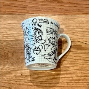 Disney Mickey Mouse Sketchbook ceramic mug new